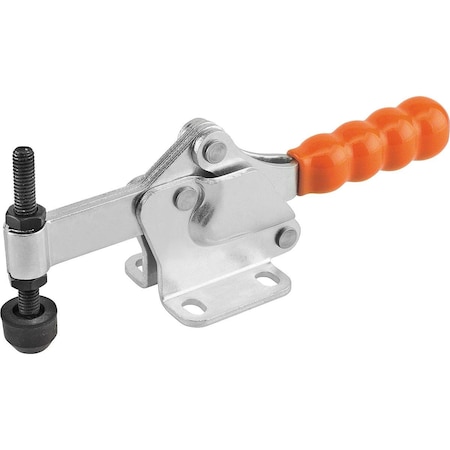 Kipp Toggle Clamp Standard Steel, Horizontal Foot, Comp:Plastic, Comp:Orange, M=M05X35 K0075.0075